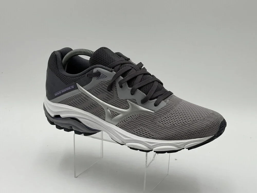 Mizuno Wave Inspire 16 Women's Size 10 Running Shoes Gray Silver Purple Mesh